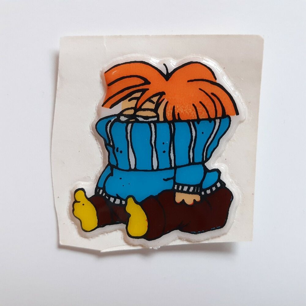 Vintage Baby Marvin Puffy Sticker 80s Retro Classic Comic Strip Cartoon Gordy